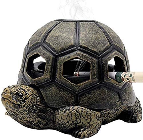 XIYUAN Персонални Пепелник от смола с капак, Пепелник във формата на Костенурка, Пепелник във формата на животно, Пепелник