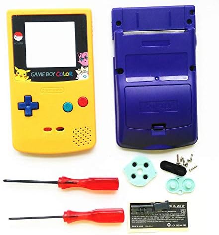 Калъф FidgetKute Yellow Purple Limited с пълен корпус за Nintendo Game boy Color GBC