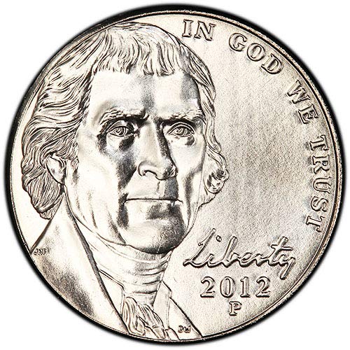 2012 P BU Джеферсън Никел Избор на никел Необращенный монетен двор на САЩ