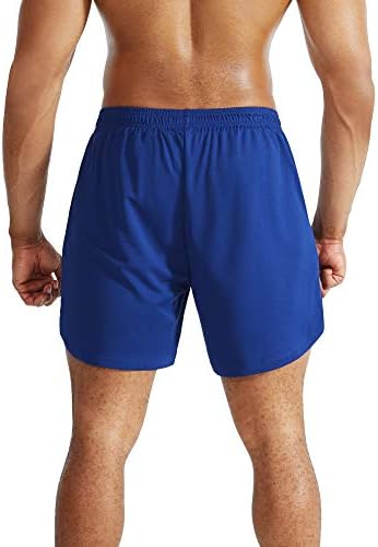 Мъжки шорти за бягане NELEUS 2 в 1 с подплата, Спортни къси панталони сухо, намаляване с джобове