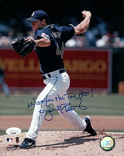 Джейк Peavy Подписа Снимка с Размер 8X10 с Автограф от San Diego Padres JSA VV63869 - Снимки на MLB с автограф