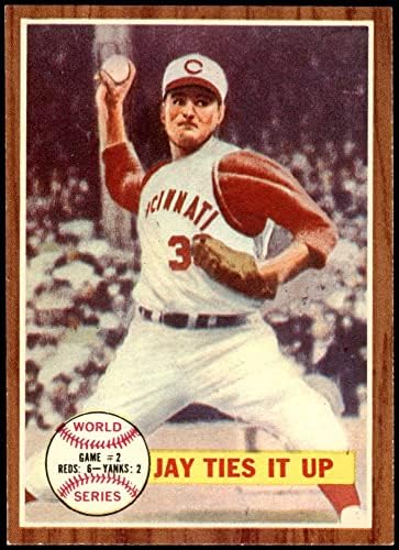 1962 Topps 233 Световните серии 1961 - Игра 2 - Джей направила дори за сметка на Джоуи Джей Ню Йорк/ Синсинати Янкис/