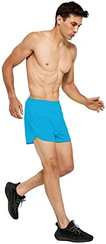 DEMOZU Мъжки 3-Инчов Неонови Шорти За Бягане бързо съхнещи Спортни къси Панталони за Маратона в Спортното Зала с Подплата