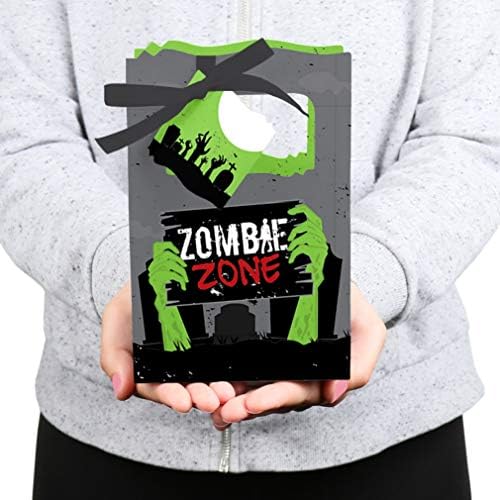 Голяма точка Зона Зомбита Щастие - Кутии за подаръци за Хелоуин или Ден на раждане Zombie Crawl Party - Комплект от 12