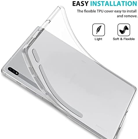 Прозрачен калъф Zuslab, съвместим с Samsung Galaxy Tab S8 + Plus Case/ S7 + Plus/ S7FE от 12.4 2022, таблет Slim Fit