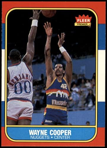 1986 Играч № 18 Уейн Купър Денвър Нъгетс (баскетболно карта) в Ню Йорк Нъгетс Университет на ню Орлиънс