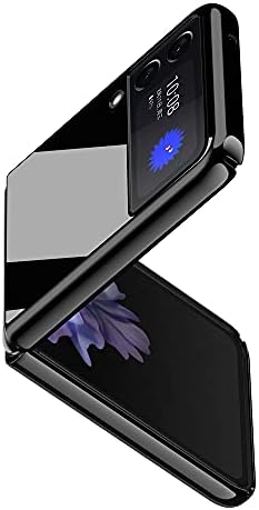 PUROOM за Samsung Galaxy Z Flip 3 С покритие от КОМПЮТЪР с кристали, Елегантен Твърд Пластмасов Защитен Калъф със защита от надраскване за Samsung Galaxy Z Flip 3 5G 2021 (черен)
