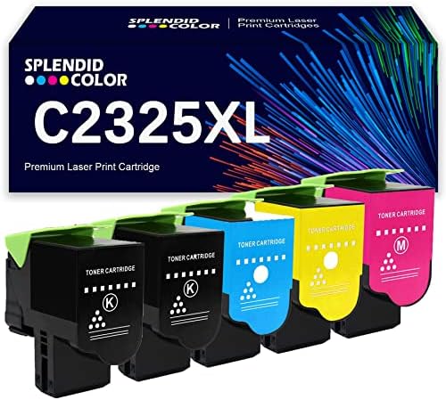 Splendidcolor Рециклирана тонер Касета C231 C2325 BCMY C2310K0 C2310C0 C2310M0 C2310Y0 BCMY за принтер на Lexmark C2325