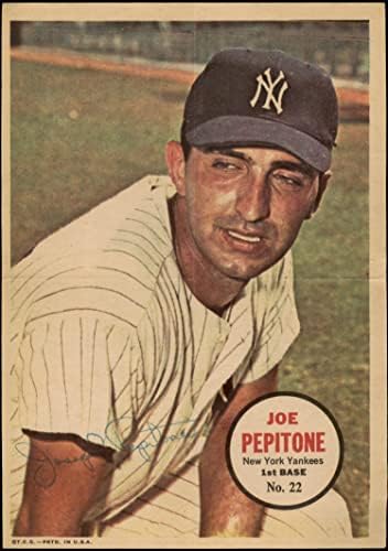1967 Topps 22 Джо Пепитон Ню Йорк Янкис (Бейзболна картичка) EX/MT йорк Янкис