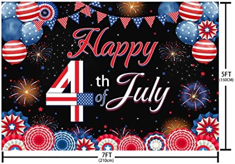 MEHOFOND Щастлив Фон на 4 юли Украса за Парти в чест на Деня на Независимостта на Американски Флаг Патриотични Балони