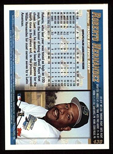 1998 Topps 430 Роберто Ернандес Тампа Бей Рэйс (бейзболна картичка) NM/MT Рэйс