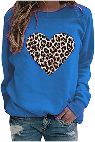 Дамски Блузи за пролет 2023 Плюс мек вълнен плат Пуловер с дълги ръкави, Най-Риза с дълги ръкави на Свети Валентин