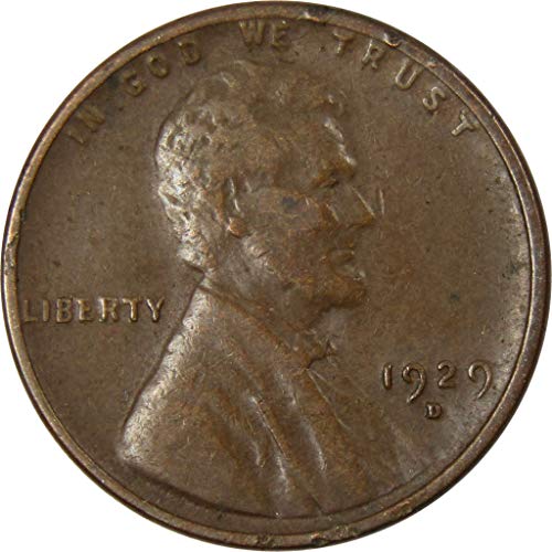 1929 D Lincoln Wheat Cent AG ЗА Добро Бронзовата Пени 1c Монета са подбрани