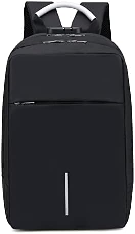 Орехова Нова USB Акумулаторна чанта за лаптоп, Оксфорд, Модерен Случайни раница с мека облегалка, Студентски Училищна чанта, Унисекс, Четири сезона на Открито (Черен