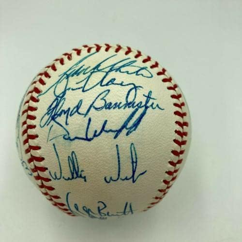 1982 Бейзбол екип на All Star Game Подписа договор с Джордж Брет международна експанзия Фиском Yount JSA COA - Бейзболни топки с автографи