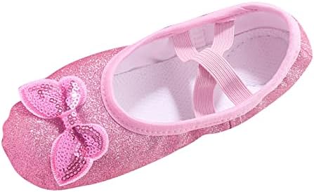 Детски обувки, Танцови обувки, Топли обувки за танцови, балетни представления, Домашни обувки за практикуване на Йога, Танцови обувки без закопчалка за момичета (D, ?