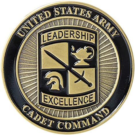 Монета на Повикване Кадетского командване РОТК армия на Съединените Щати и Синьо Кадифе Кутия за показване
