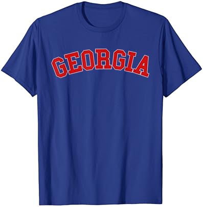 Реколта Спортна Тениска в Университетския стил на Щата Джорджия, САЩ
