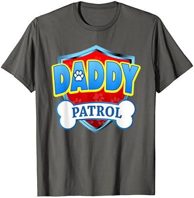 Забавна тениска с баща-патрулна куче, мама, татко, за мъже и жени