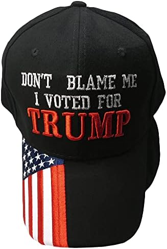 Не Се сърдете, аз съм гласувал за американския Флаг Тръмп на Бил, Черен Памучен бейзболна шапка с Регулируема Бродерия,