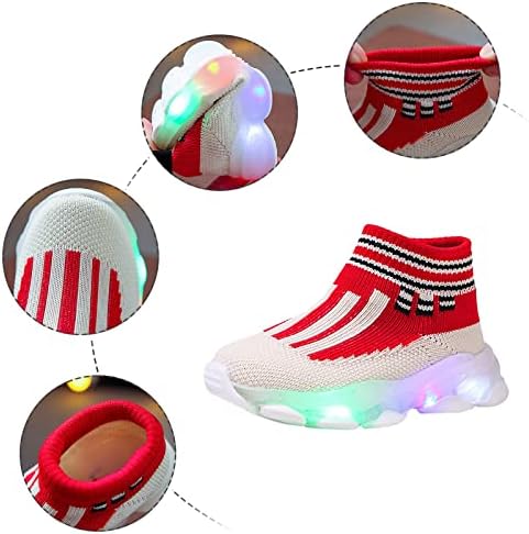 Маратонки за момчета и момичета, обувки с подсветка, Светещ обувки, Ежедневни Детски обувки за бебета, обувки с led подсветка, обувки за тенис, обувки (в Червено, за де?