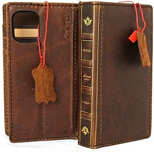 JAFO Автентичен Ретро Кожен Калъф за iPhone 13 Мини-Библейска Книга в Чантата си Ръчно изработени Калъф Луксозни Кредитни