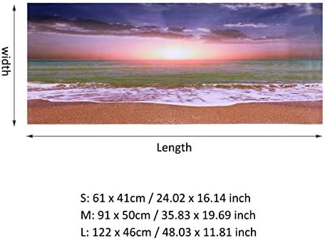 На фона на Стикер За Аквариум GLOGLOW с 3D ефект, Лигав Плакат на Залез слънце на Плажа, Красиво Пейзажное Изображение,