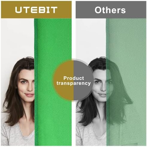UTEBIT Зелен Фон 5 x 6,5 фута Фон за Снимки Зелена Кърпа Сгъваема Хромирана Задна Капки за Видеостудийной Заснемането