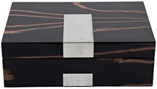 Изпълнителен Калъф За подарък Кутия за бижута Executive High Gloss Piano Finsh Ebony Burl Wood Watch & Cufflink