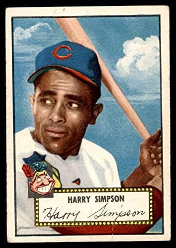 1952 Topps # 193 Хари Симпсън Кливланд Индианс (Бейзболна картичка) VG Indians
