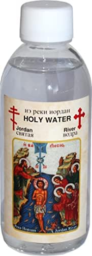 Светена вода от река Йордан, Гроба Господен, Ерусалим с добавка на Маслиново дърво с Кръст - Ароматизира (50 мл)