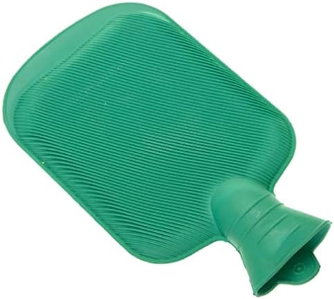 Топло за бутилки с гореща вода JrenBox, изпълнен с вода Гумена Удебелена Преносима зима топло за ръце (Цвят: зелен, размер: