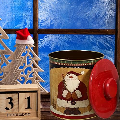 Кутия шоколадови Бонбони на Коледна тематика: 2 бр. Лидице банка на Дядо Коледа Банка за бисквити с Капак, съд за коледни