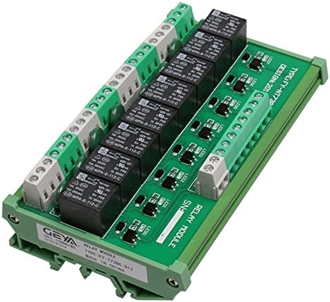8-канален модул за постоянен ток 24 В 12 В Ключа за управление на реле междинно мощност 5 vdc (Размер: FYT738-12 v ac)