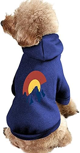 Hoody с образа на Планински Кучета с Флага Колорадо, Топли Блузи За Домашни Любимци, Пуловер За Кучета И Котки