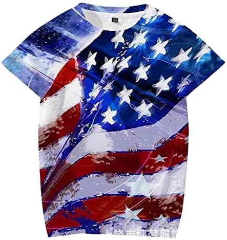 Лятна Мъжка Тениска Мъжки Тениски, Ризи, Мъжка Тениска С Графичен 3D Принтом Годишният Топ САЩ Американски Флаг Средната