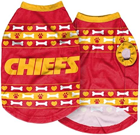 NFL Kansas City Chiefs Pet Dog Лек Пуловер и Пуловер Голям Размер