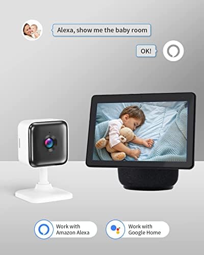 Вътрешна камера 1080P FHD Wi-Fi, Умна Домашна Камера за сигурност с Нощно виждане, 2-Бандов звук, откриване на движение, за бебето/домашния любимец/Гледане на деца/ възраст?