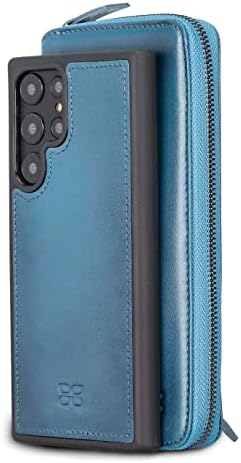 Калъф BOULETTA Samsung Galaxy S23 Ultra Leather Case Ръчна изработка, една Чанта-портфейл от кожа тип Galaxy S23 Ultra