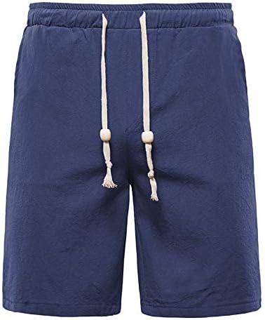 Мъжки Спортни къси панталони Мъжки Летни Обикновена Плажни къси Панталони от Памук и лен за спортни шорти