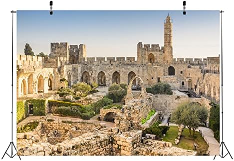 Плат BELECO 9x6 метра на Стария град на Йерусалим, на Фона на Израелската Кулата на Давид Фон Кулата на Давид Древните