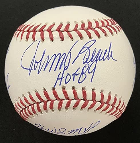 Джони Пейка Подписа Бейзболен топката Манфред Maya Autograph HOF 89 Статистика надписи JSA - Бейзболни топки с автографи