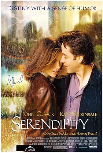 Плакат на Кейт Бекинсейл и Джон Кьюсака с автограф от Serendipity 27x40