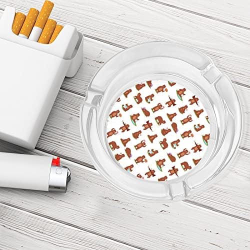 Мечка Карикатура На Сладък Животни Цигари Стъклени Пепелници През Цялата Титуляр За Пушачи Пепелник За Битови Удобства