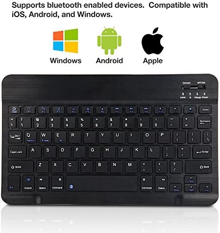 Клавиатурата на BoxWave, съвместима с Samsung Galaxy S23 - Клавиатура SlimKeys Bluetooth, Преносима клавиатура с вградени