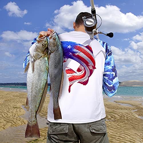 Мъжки Риболовна Риза Palmyth с Дълъг Ръкав, Слънчеви Тениска UV UPF 50+ с Джоб