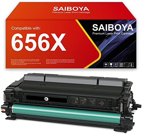 SAIBOYA Рециклирана касета с черен тонер 656X CF460X черен цвят, за да замени принтер HP Color Laser Jet Enterprise MFP
